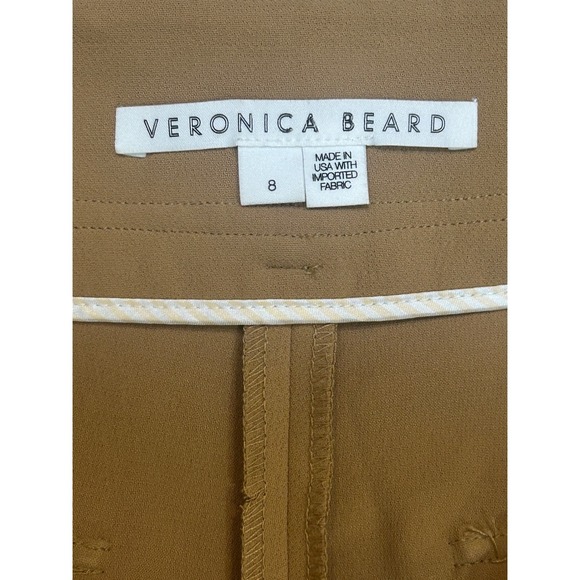 Veronica Beard Womens‎ Size 8 Cropped Khaki Pants Ankle Buttons Career - Picture 3 of 6